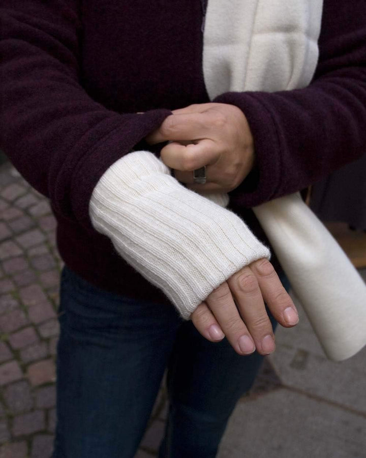Ganterie, Merino Armwärmer/Pulswärmer, 100% Wolle Anthrazit, Anthrazit
