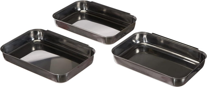 Maximex Panier-Set Edelstahl 3-teilig - 3-teilig, Edelstahl rostfrei, 15.7 x 3.2 x 22 cm, Glänzend
