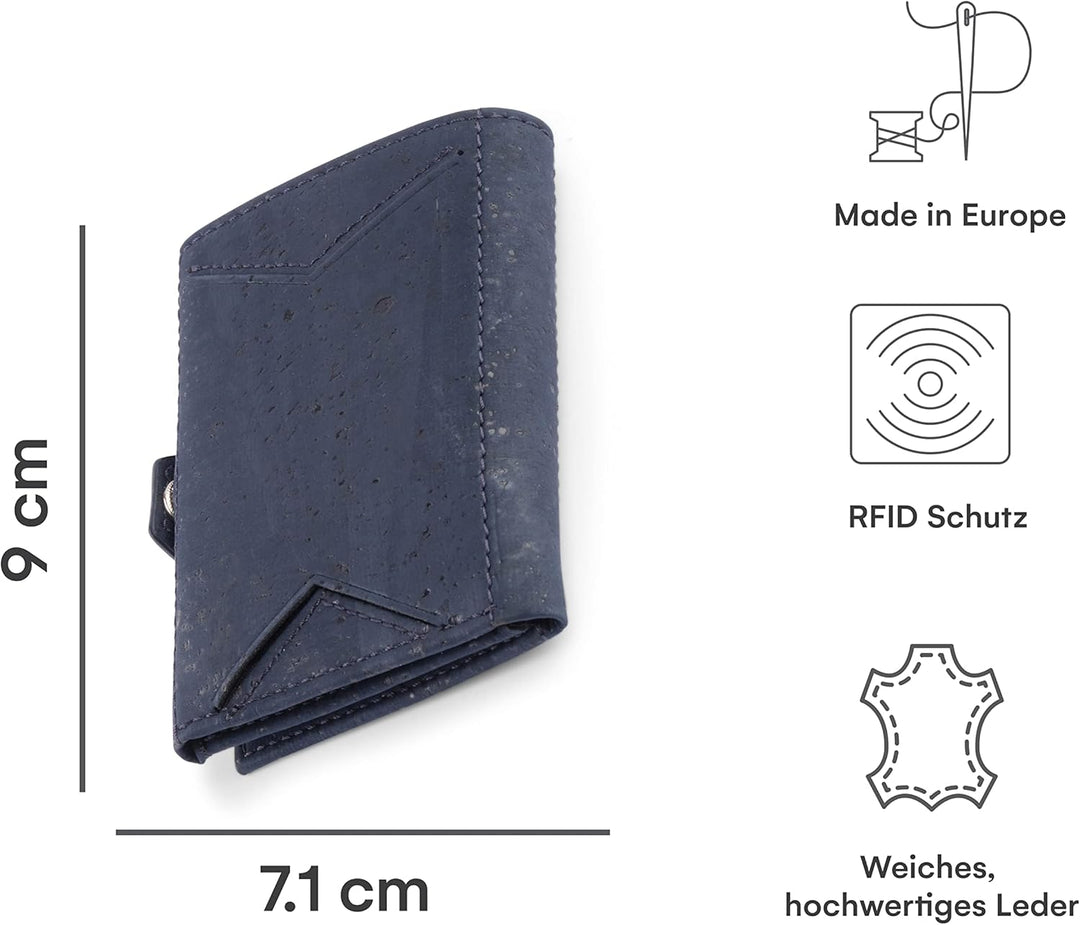 DONBOLSO Wallet NextGen Korkleder - Vegan Leather Slim Geldbörse - Geldbeutel mit RFID Schutz aus ve