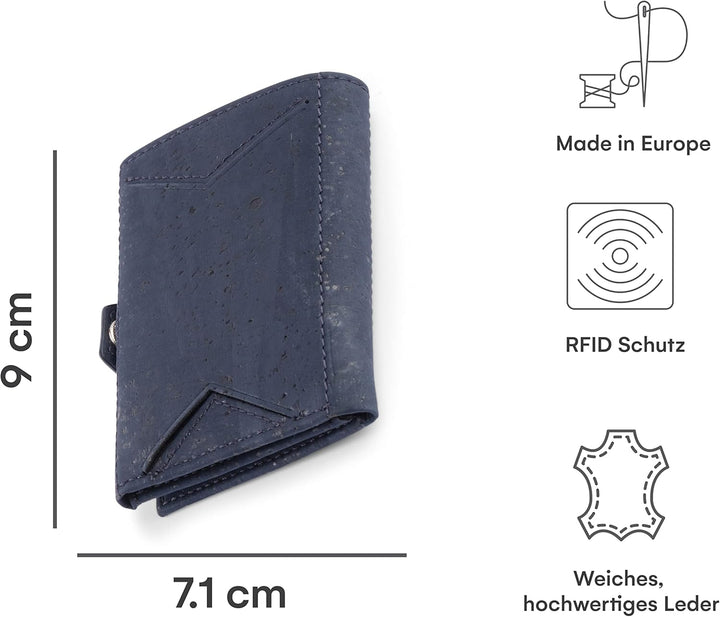 DONBOLSO Wallet NextGen Korkleder - Vegan Leather Slim Geldbörse - Geldbeutel mit RFID Schutz aus ve