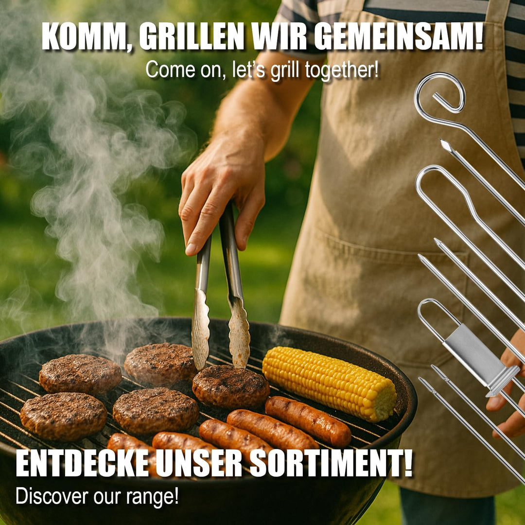 COM-FOUR® 2x BBQ Hähnchenbräter für perfekte Grillhähnchen, Geflügelhalter zum Garen von Brathähnche