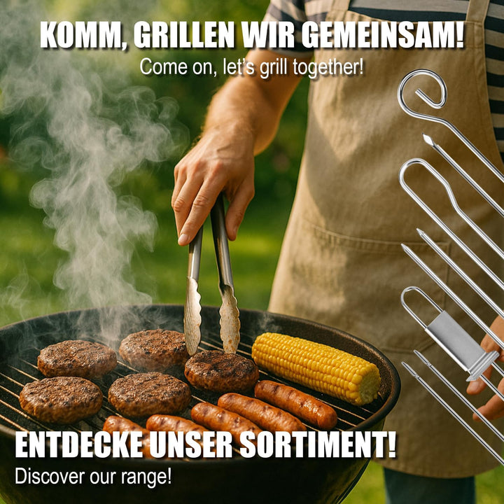 COM-FOUR® 2x BBQ Hähnchenbräter für perfekte Grillhähnchen, Geflügelhalter zum Garen von Brathähnche