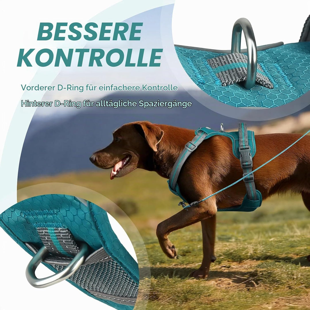 VIVAGLORY Easewalk Hundegeschirr, Anti Zug Hundegeschirr für Training &amp; Spazieren, Anti Zieh Geschir