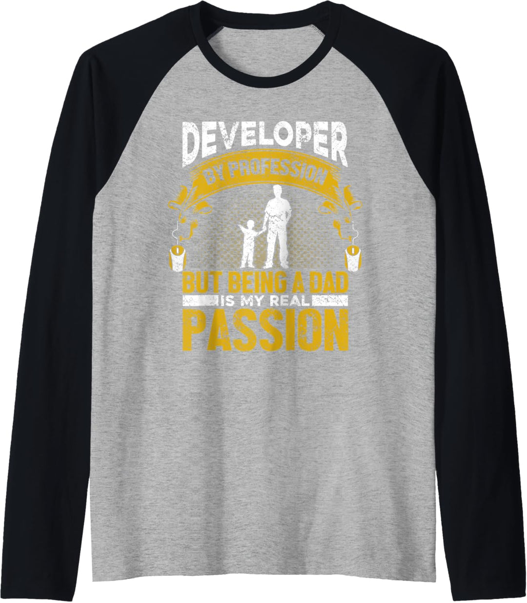 Programmierer Informatiker - Papa Vater Code Nerd Entwickler Raglan