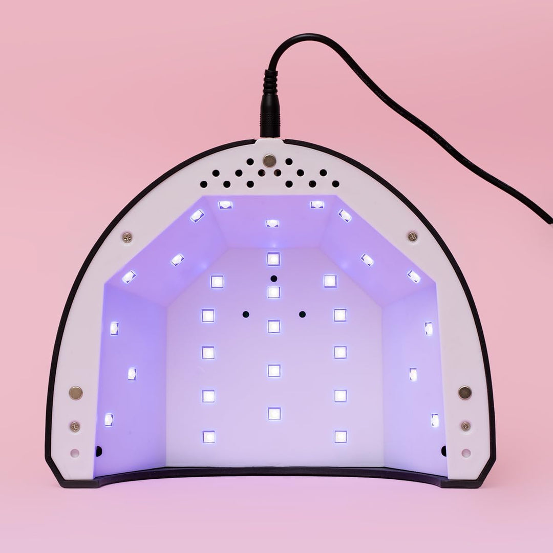 Semilac UV LED Lampe 24W/48W All Black – Nagellampe mit Dual-LED, Timer, Bewegungssensor & Low Heat