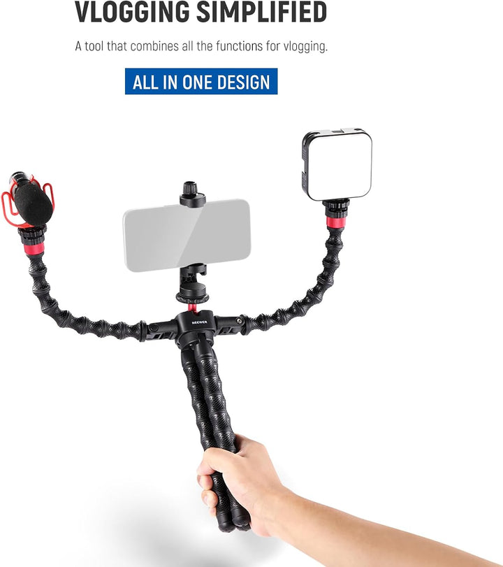 NEEWER T91 Stativ Flexibel mit 2 Magic Arm, Reise Mini Handystativ für Vlogging Auslöser/Telefonklem