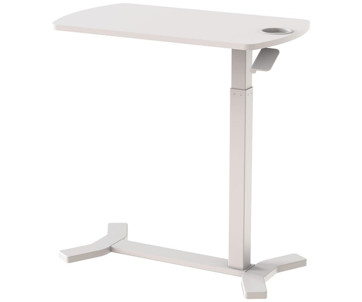 ESMART EACM-121WW 70 x 40 cm Weiss mit Cupholder - Mobiler stufenlos pneumatisch höhenverstellbarer