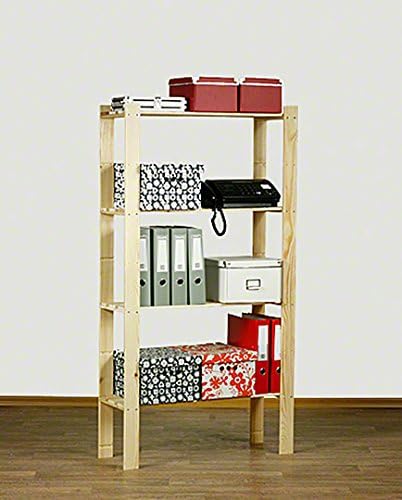 Holzregal Keller- Lager- Bücher- Küchenregal Ständer Serie B 17-24 (B-17)