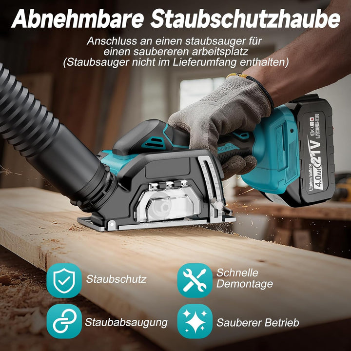 Yofuly Mini Akku Winkelschleifer Kompatibel mit Maa-kita 18V Akku, Akku Flex mit 2×4.0Ah Batterien,