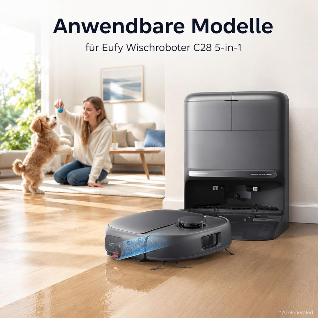 21 Stück Zubehörset für Eufy Saug- und Wischroboter C28 5-in-1 Zubehörset für Eufy C28, Zubehörset f