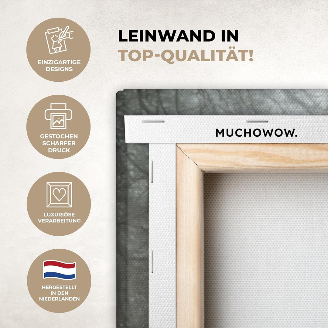 MuchoWow© Leinwandbild Gross 120x80 cm XXL Dekoration Wohnzimmer Bilder Aufhängen Wall Decoration Li