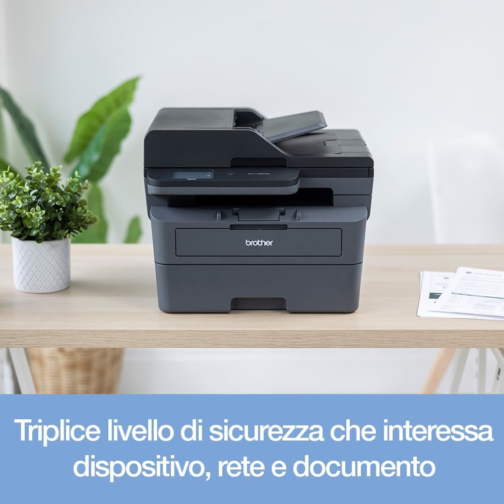 Brother DCP-L2660DW – 3-in-1-Multifunktionsgerät Laserdrucker Monochrom – WLAN & LAN– Automatischer
