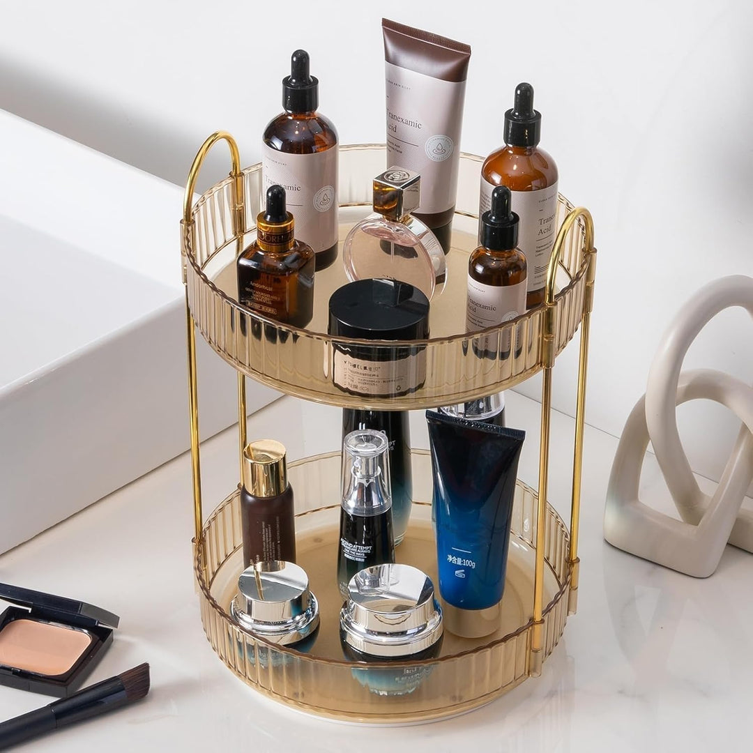 CESTATIVO Make Up Organizer, 360° Drehbar Kosmetik Organizer, Beauty Organizer, Hautpflege Organizer
