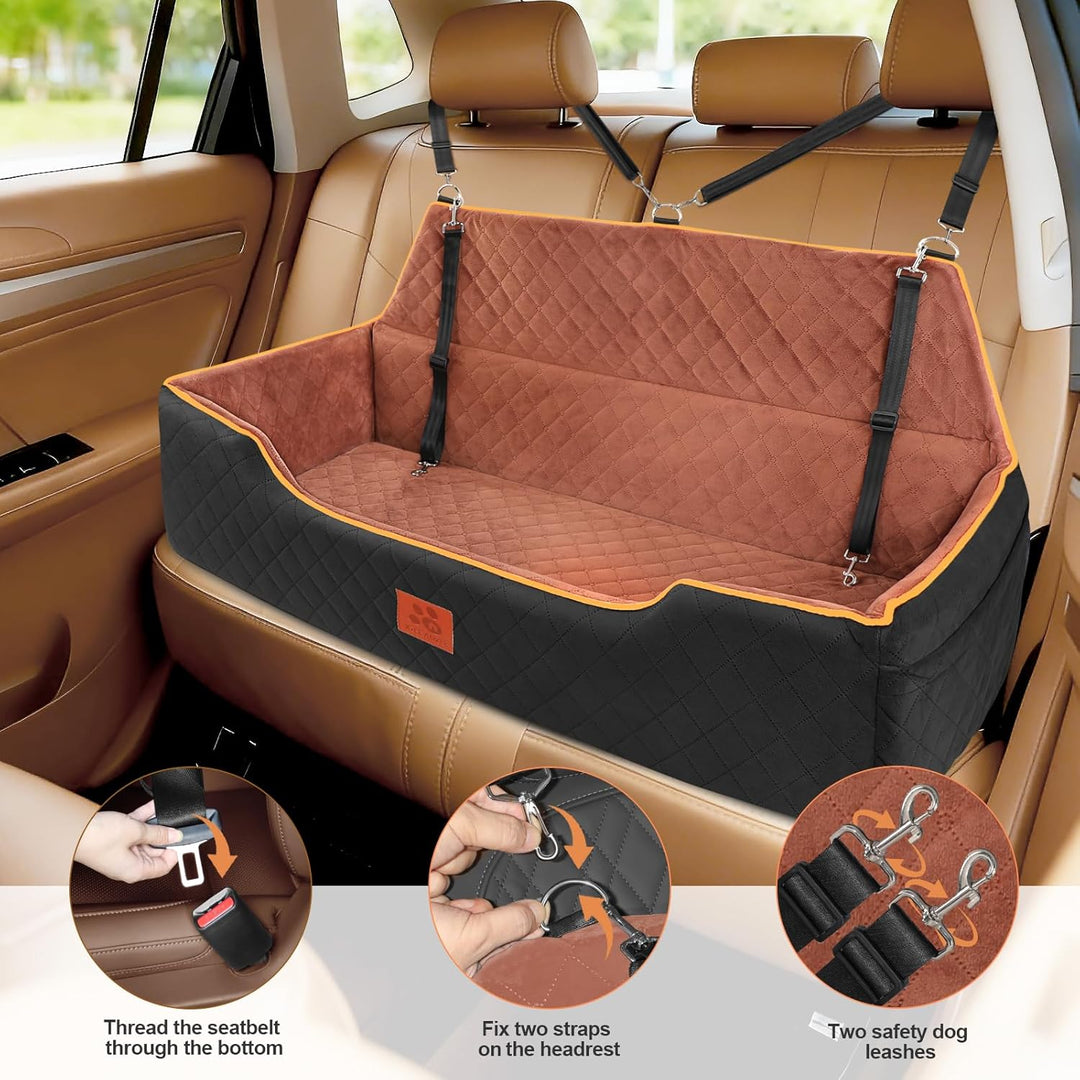 Grosse Hundesitzbank für Hunde unter 100 Pfund, Fully Detachable & Washable with Thick Cushion (schw
