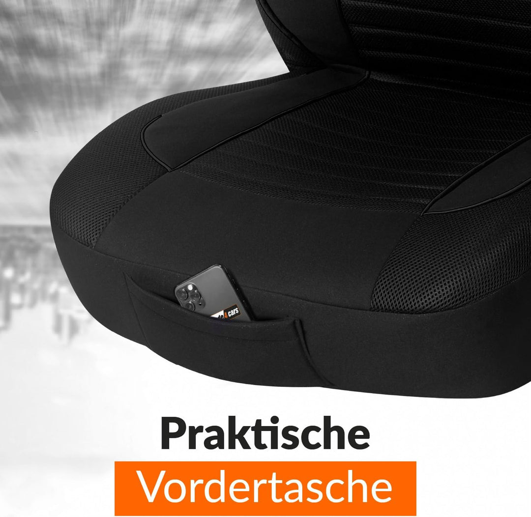 Upgrade4cars Autositzbezüge Set Universal | Autoschonbezüge Vordersitze & Rückbank | Autositzbezug S