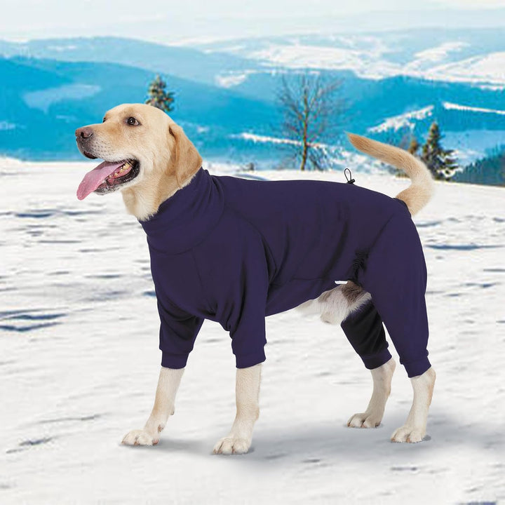 Hundemantel Winter, Warmer Fleece Hundepullover mit Beinen, Weiche Vierbeinige Hundejacke für Kleine