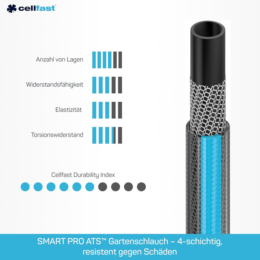 Cellfast Gartenschlauch Smart, 1/2”, 50 m, 13-101, Schwarz-blau Single, Single