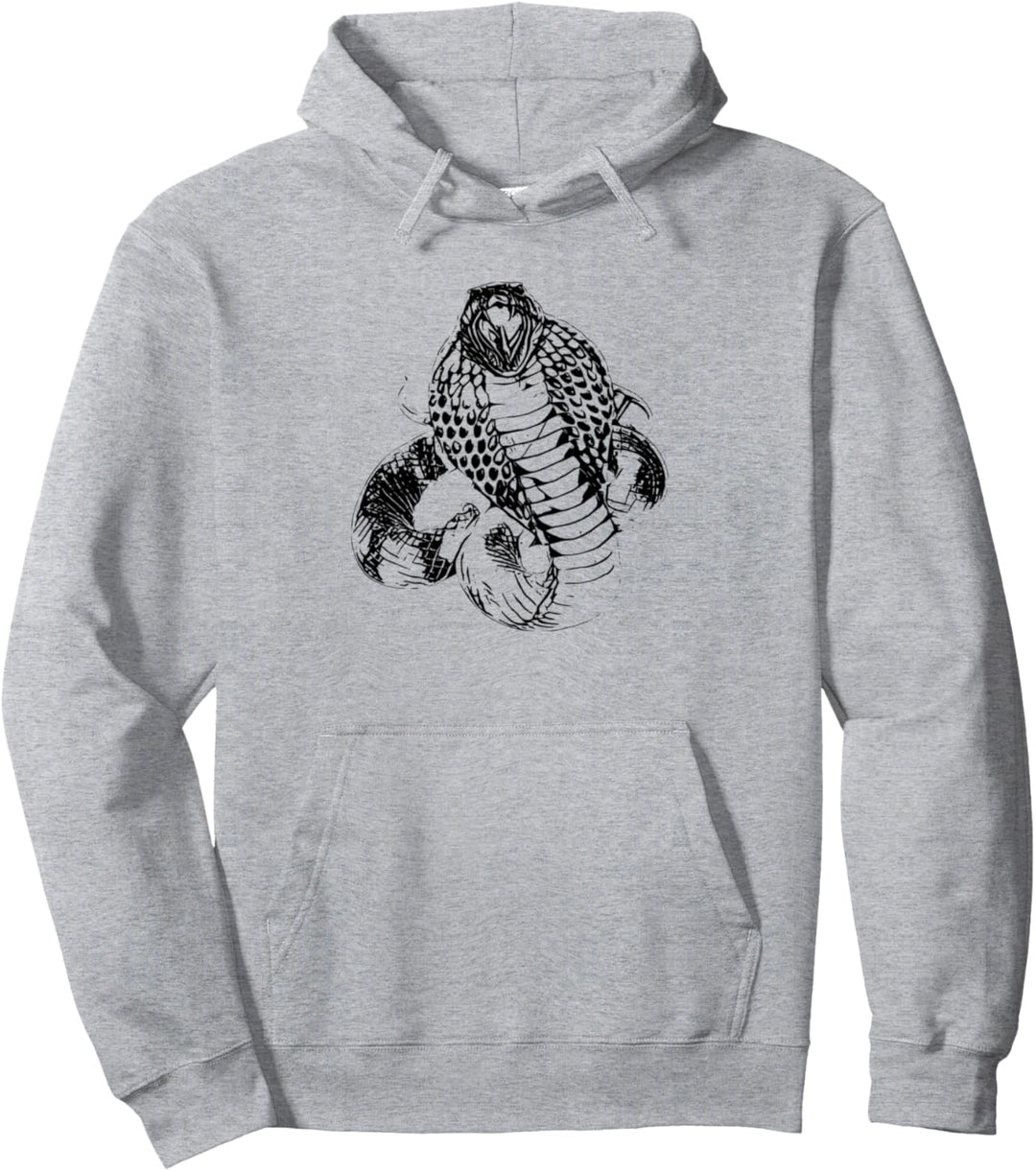 Cobra Motiv Schlange Terrarium giftiges Reptil Schlangen Pullover Hoodie