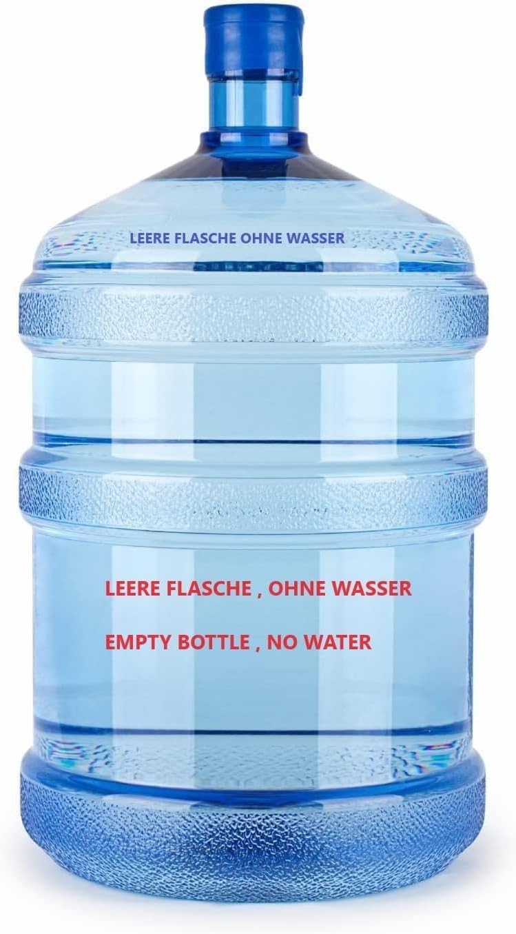 mutto Wasserflasche leer, Wasserbehälter für 19 Liter, Wiederverwendbare PET Wassergallone Leerflasc