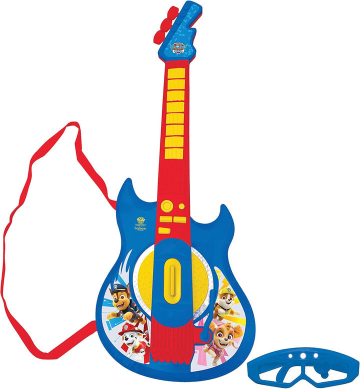 Lexibook, Paw Patrol, Leuchtende elektronische Gitarre mit Mikrofon, Brille mit Mikrofon, Melodien,
