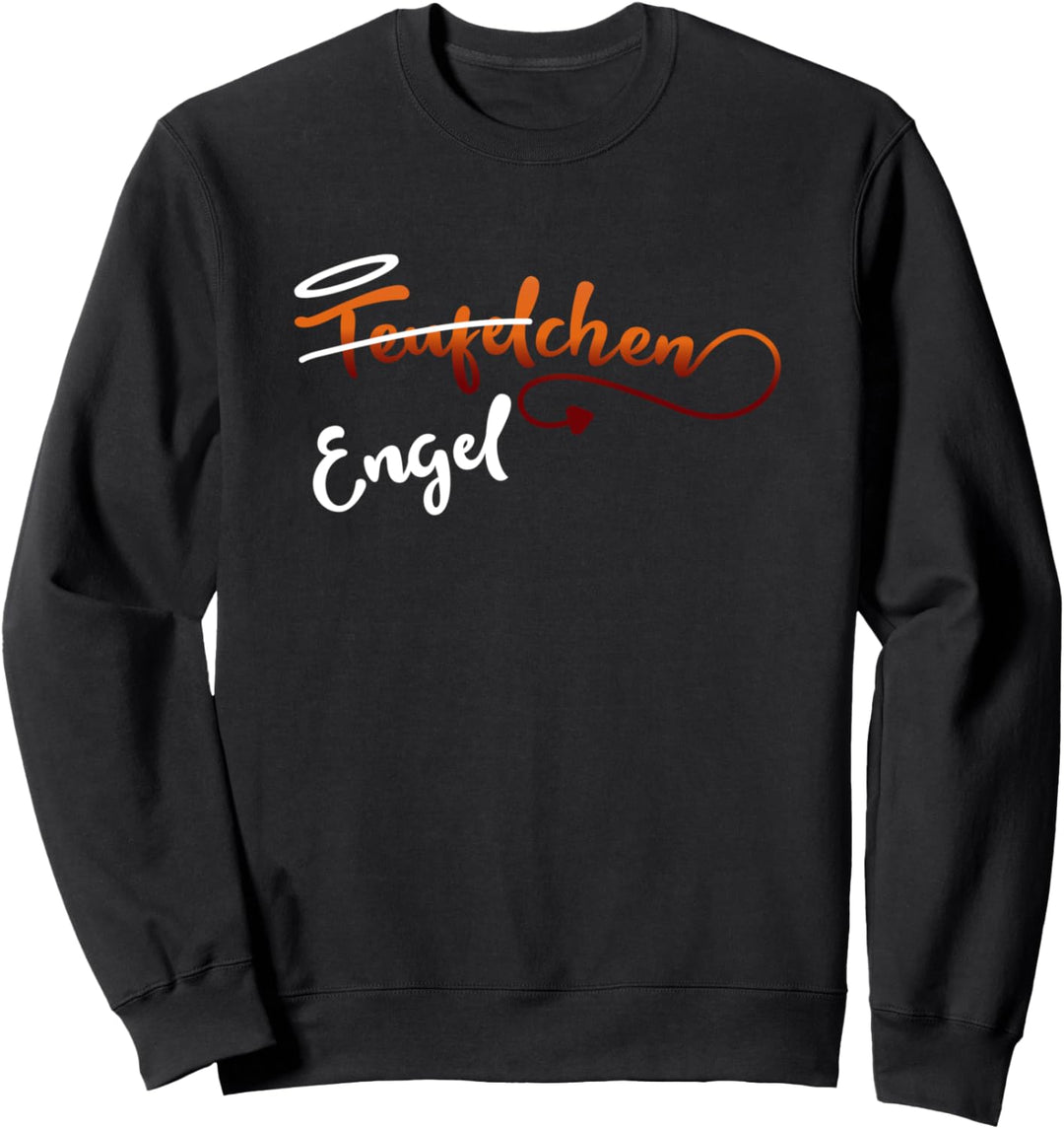 Engelchen Engel Teufelchen Teufel Kostüm Halloween Partner Sweatshirt