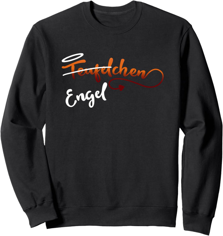 Engelchen Engel Teufelchen Teufel Kostüm Halloween Partner Sweatshirt