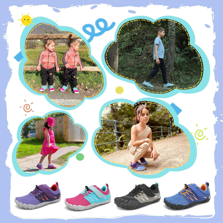 SAGUARO Jungen Mädchen Barfussschuhe Atmungsaktiv Badeschuhe für Kinder Gr.24-36 24 EU Barfuss Blau,