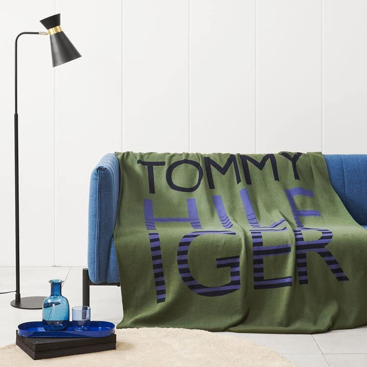 Tommy Hilfiger Warmer Überwurf, Decke, 100 % reine Baumwolle, aus Baumwolle, hergestellt aus Doppels