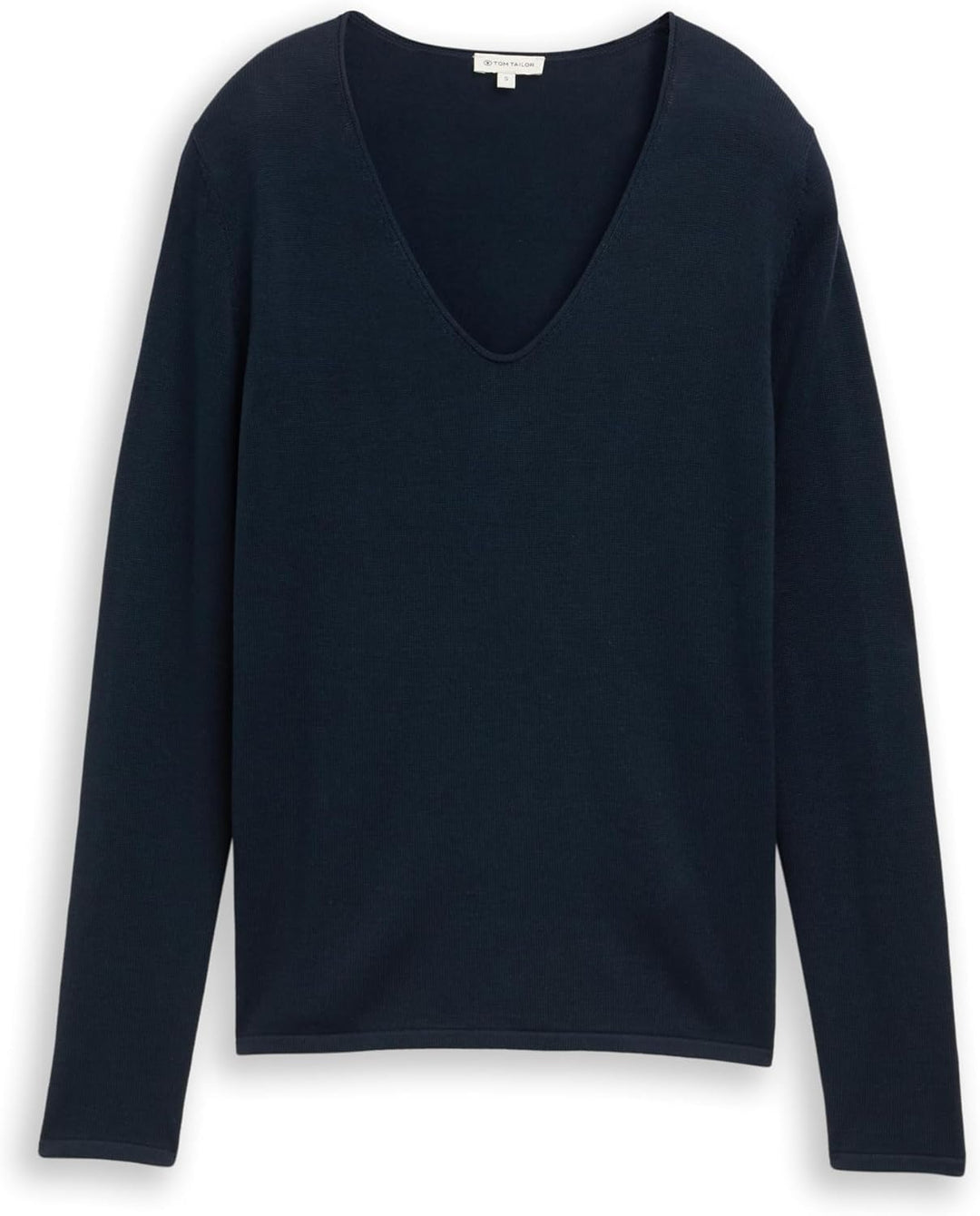 Tom Tailor Damen 1016350 Basic Strickpullover aus Bio-Baumwolle (1er Pack) XL 10668 - Sky Captain Bl