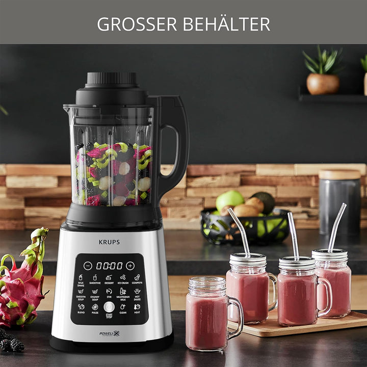 Krups KB835D Perfectmix Cook Hochgeschwindigkeits-Kochmixer | Standmixer | 10 autom. Programme | Kal