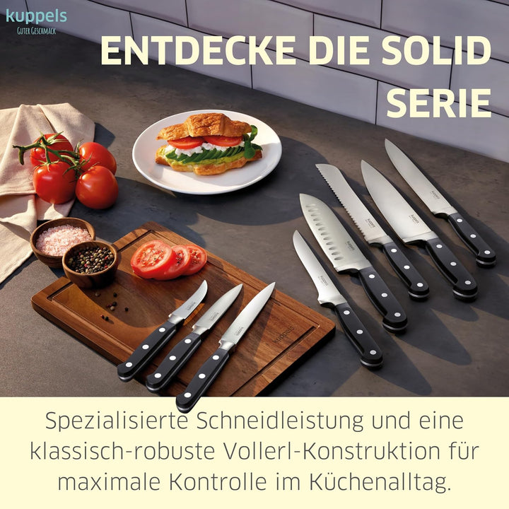Kuppels SOLID Brotmesser mit Wellenschliff, 20 cm Klinge, Scharf & schnitthaltig, Poliert & rostfrei