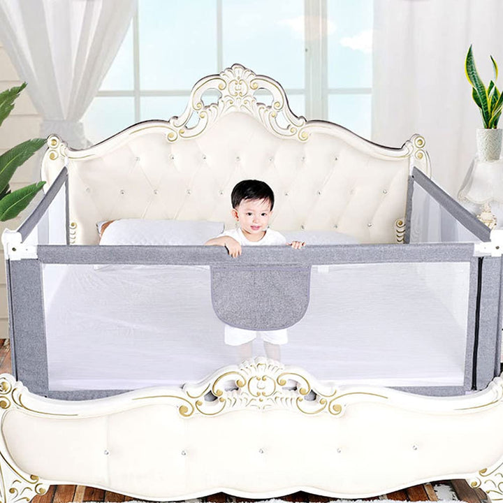 Bettschutzgitter für Kinder, faltbar, Bettgitter für Babys, Fallschutz, Barriere, höhenverstellbar (