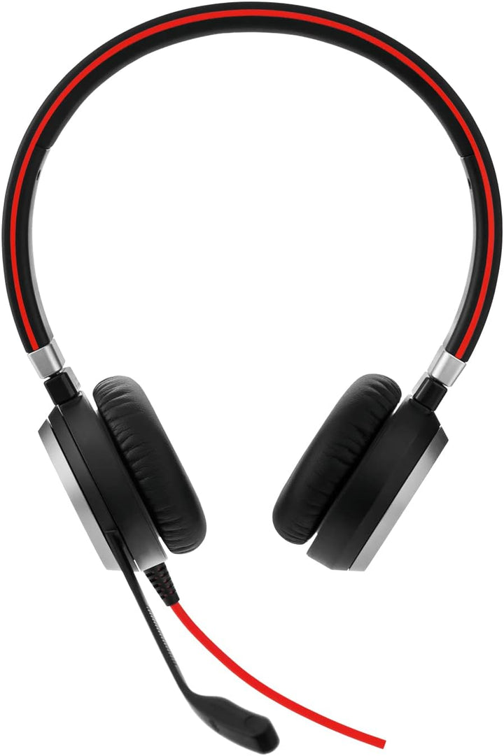 Jabra Evolve 40 UC Stereo Headset – Unified Communications Kopfhörer für VoIP Softphone mit passivem