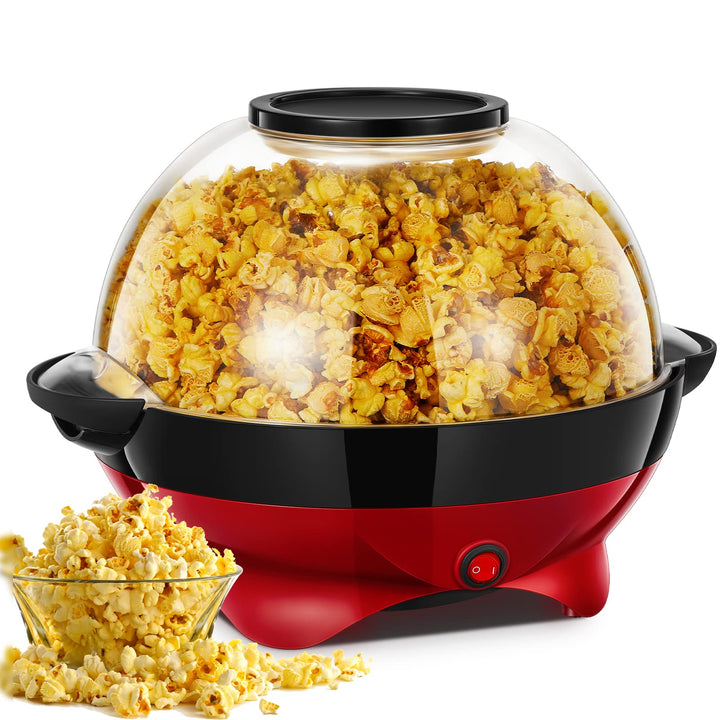 Popcornmaschine, 5.5L / 180g, HOUSNAT 800W Zuhause Popcorn Maker Machine mit Antihaftbeschichtung un