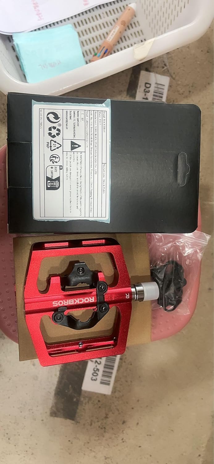 ROCKBROS Fahrradpedale Aluminium rutschfest 2 in 1 SPD Pedale/Plattform Pedale für MTB Rennrad Stadt