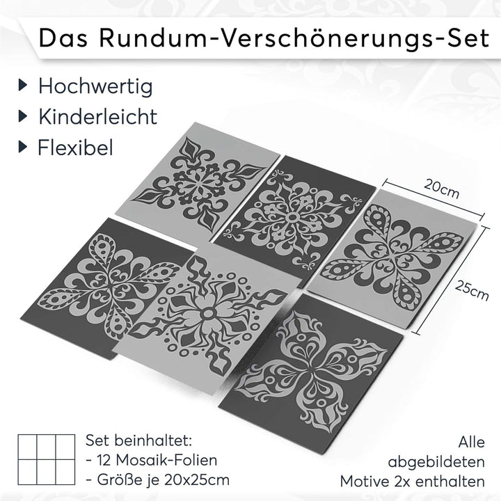 CREATISTO Klebefliesen Stickerfliesen Fliesenfolie - Aufkleber Sticker für Wandfliesen I Klebefliese