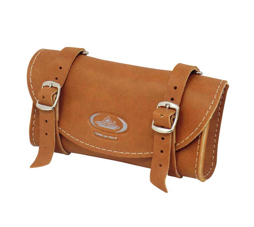 Selle Montegrappa Cucuba® Satteltasche Leder Fahrradtasche Unisex 100% Made In Italy 0016 (Farbe: Ho