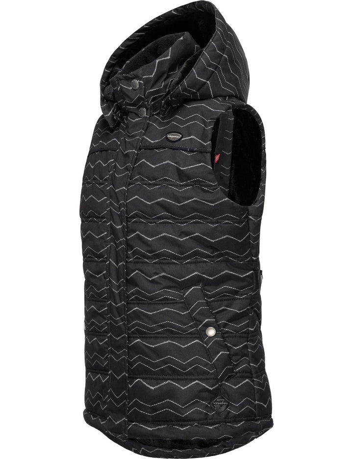 Ragwear Kinder Mädchen Outdoor-Weste Steppweste wasserdicht mit Abnehmbarer Kapuze Marrin Chevron 12