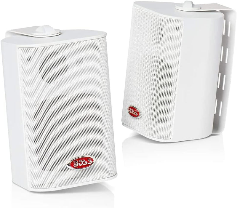 2 Lautsprecher kompatibel mit BOSS Audio Systems MR4.3W 3-Wege weiss 100 Watt rms 200 Watt max wasse