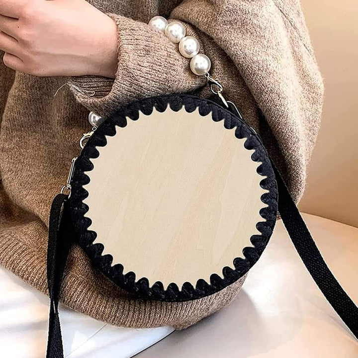 FOMIYES 5st Gewebter Taschenboden DIY Tasche Holzsockel Taschenboden Handtaschen-webbrett Runder Tas