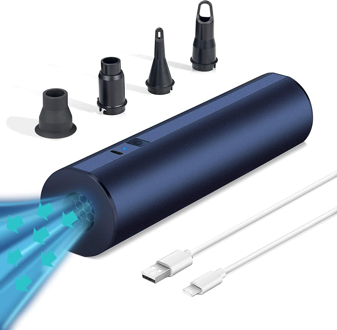 Liberrway Elektrische Luftpumpe mit Doppel-Akku (2×2000mAh) - Schnellaufblasen für Luftmatratzen, Po