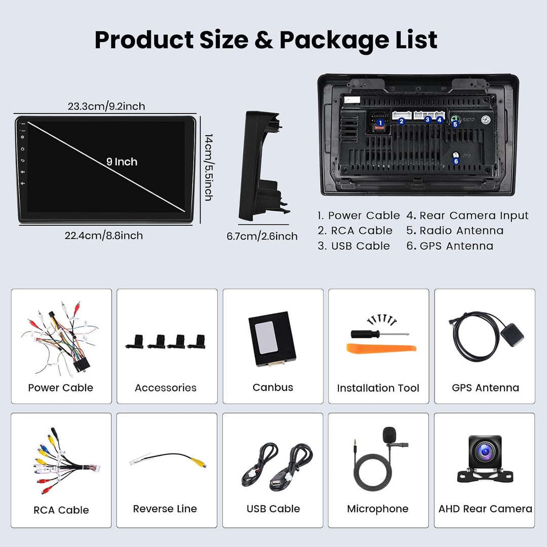 Hikity 2+64G Android 15 Autoradio für Ducato 3/Peugeot Boxer 2/Citroen Jumper 2 2011-2022 Radio Wire