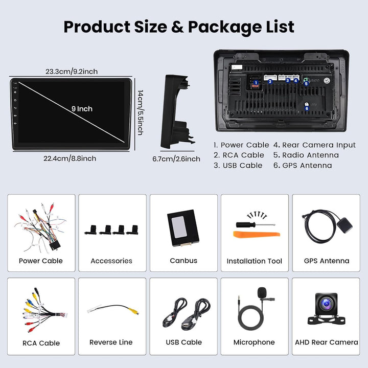 Hikity 2+64G Android 15 Autoradio für Ducato 3/Peugeot Boxer 2/Citroen Jumper 2 2011-2022 Radio Wire