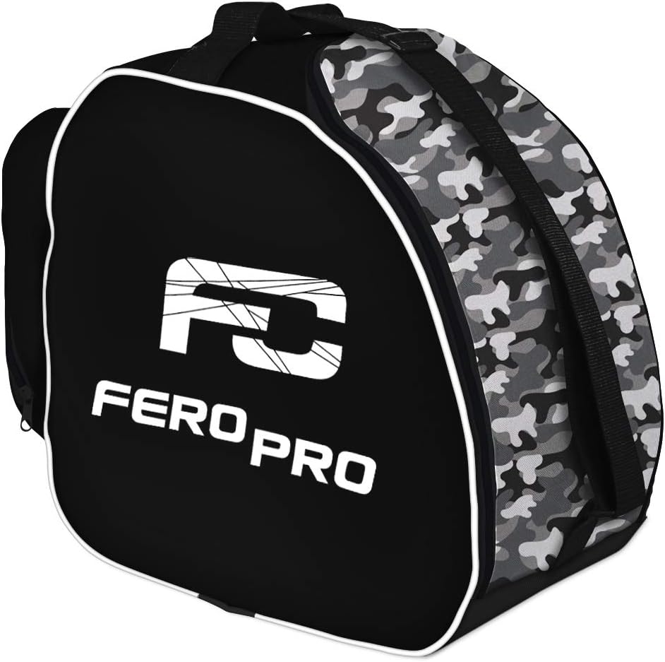 Ferocity Premium Set Skitasche und Skischuhtasche für 1 Paar Ski-Stöcke-Schuhe-Helm [053] Tarnfarbe,
