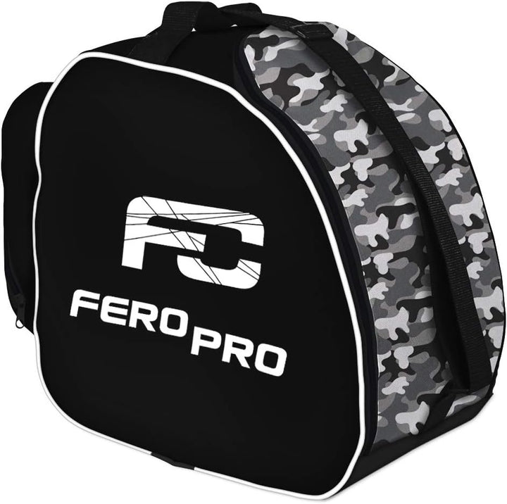 Ferocity Premium Set Skitasche und Skischuhtasche für 1 Paar Ski-Stöcke-Schuhe-Helm [053] Tarnfarbe,