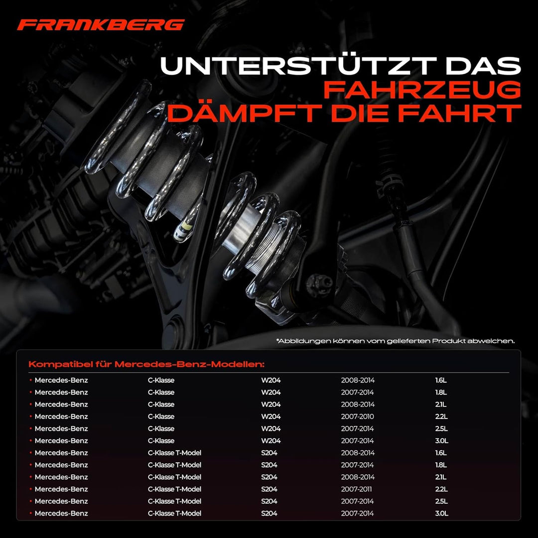 Frankberg 2x Federn Fahrwerksfeder Vorderachse Kompatibel mit W204 C180 C200 C220 C230 C250 C280 S20