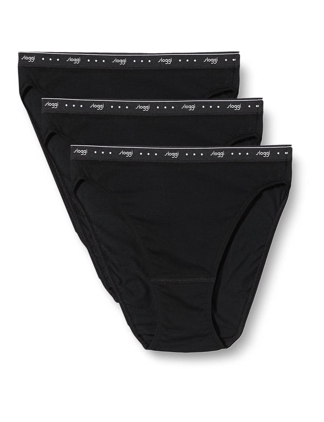 Sloggi Damen 24/7 100 H Tai 3p Slip (3er Pack) 42 Schwarz, 42 Schwarz