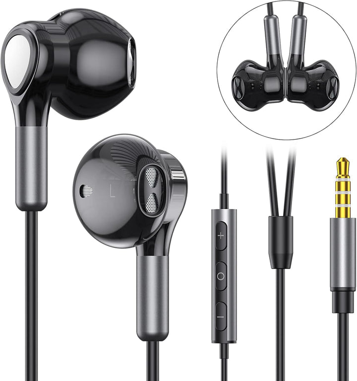 Kopfhörer mit Kabel, In Ear Kopfhörer Kabel in Ear Ohrhörer 3.5mm Klinke Kopfhörer mit Mikrofon, Lau