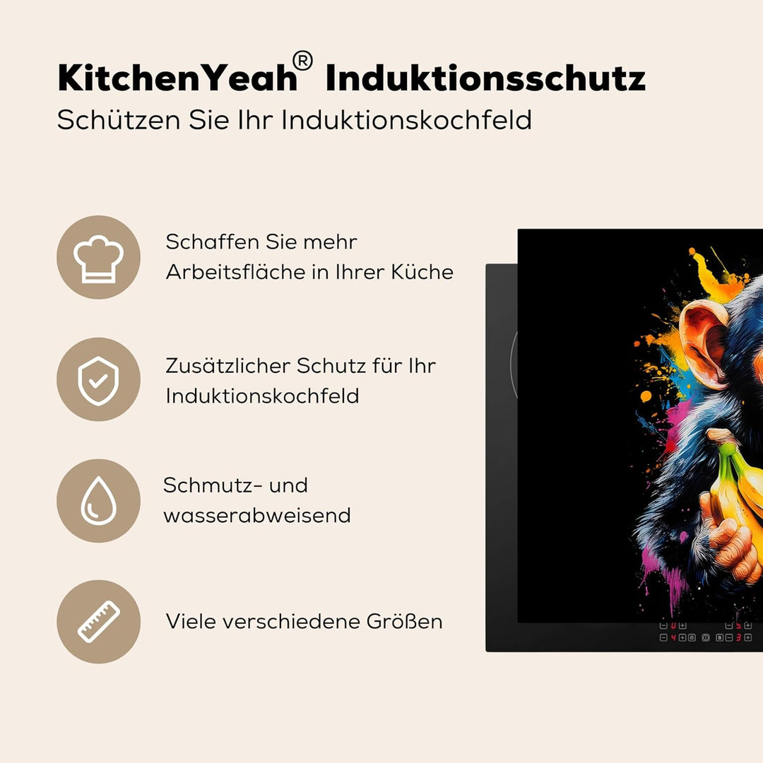 Herdabdeckplatte Einteilig 80x52 cm Küche Ceranfeld Abdeckplatte Cerankochfeld Abdeckung Induktionsk