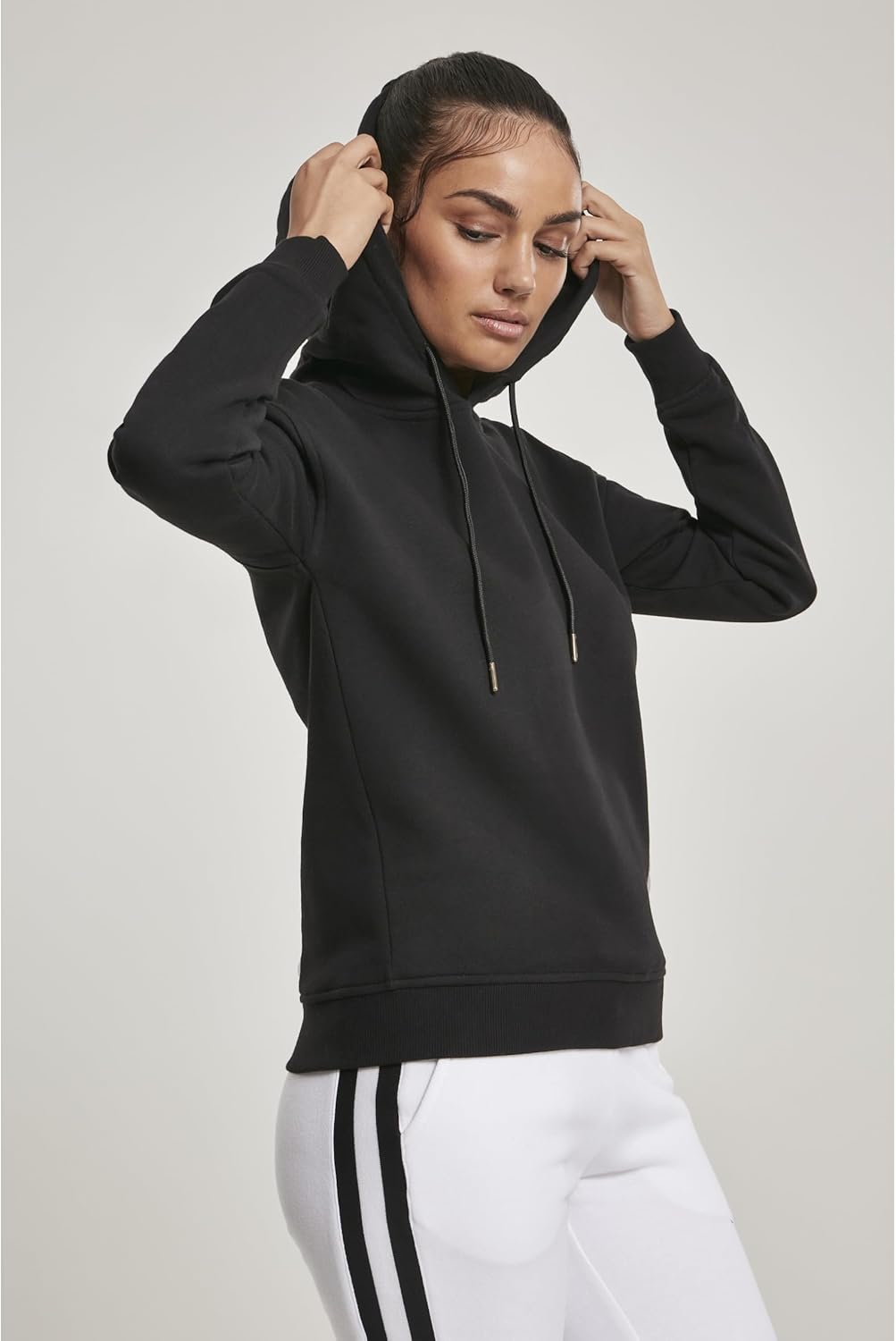 Urban Classics Damen Ladies Organic Hoody Kapuzenpullover XS Schwarz, XS Schwarz